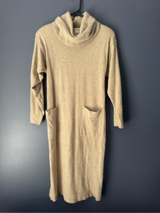 Dresses & Skirts - Outlander Wool & Rabbit Hair Vintage Sweater Dress Cowl Neck Pockets Shift